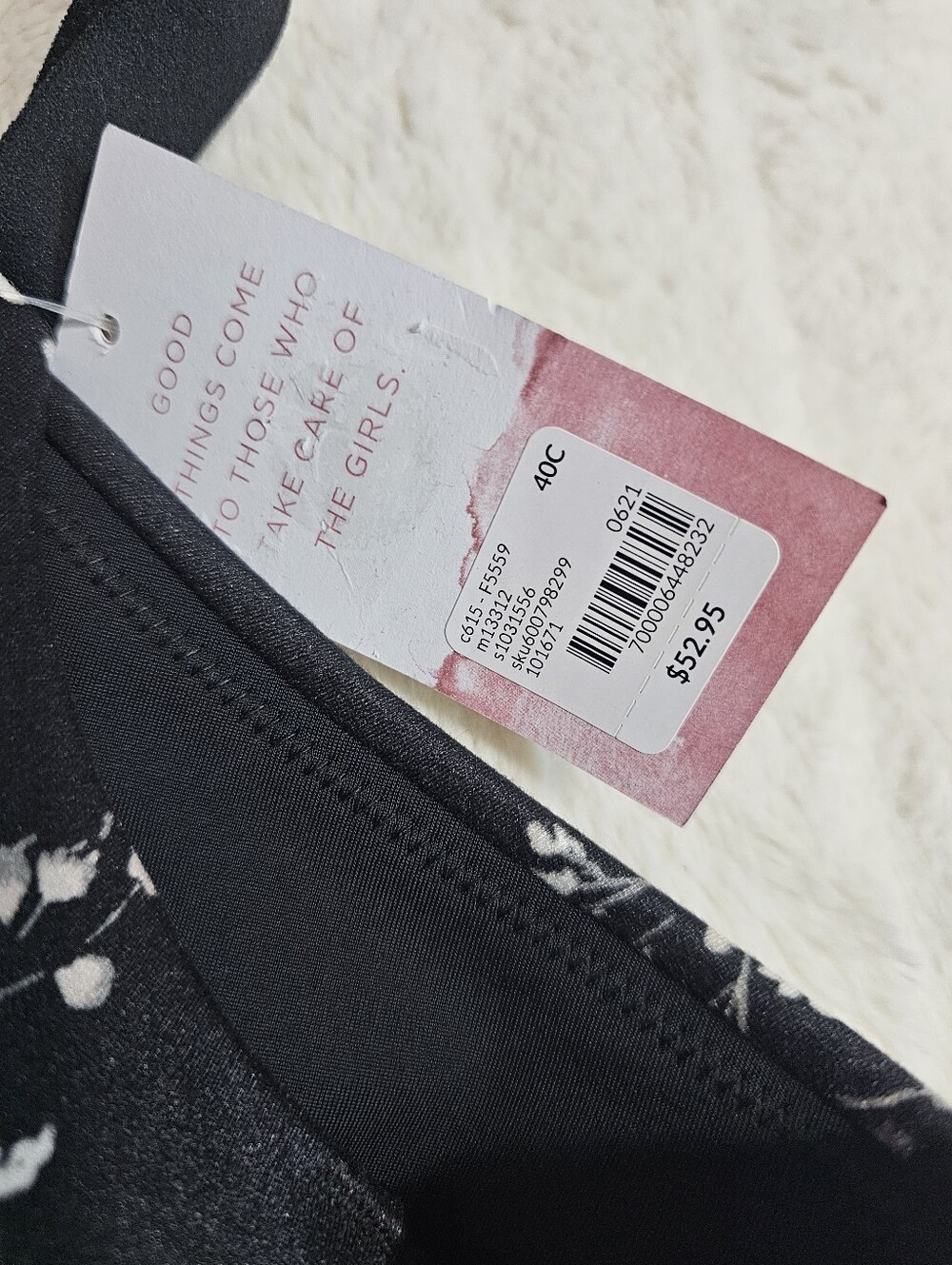 NWT Cacique 40C Lightly Lined Balconette Bra Invisible Backsmoother Floral - Picture 6 of 6
